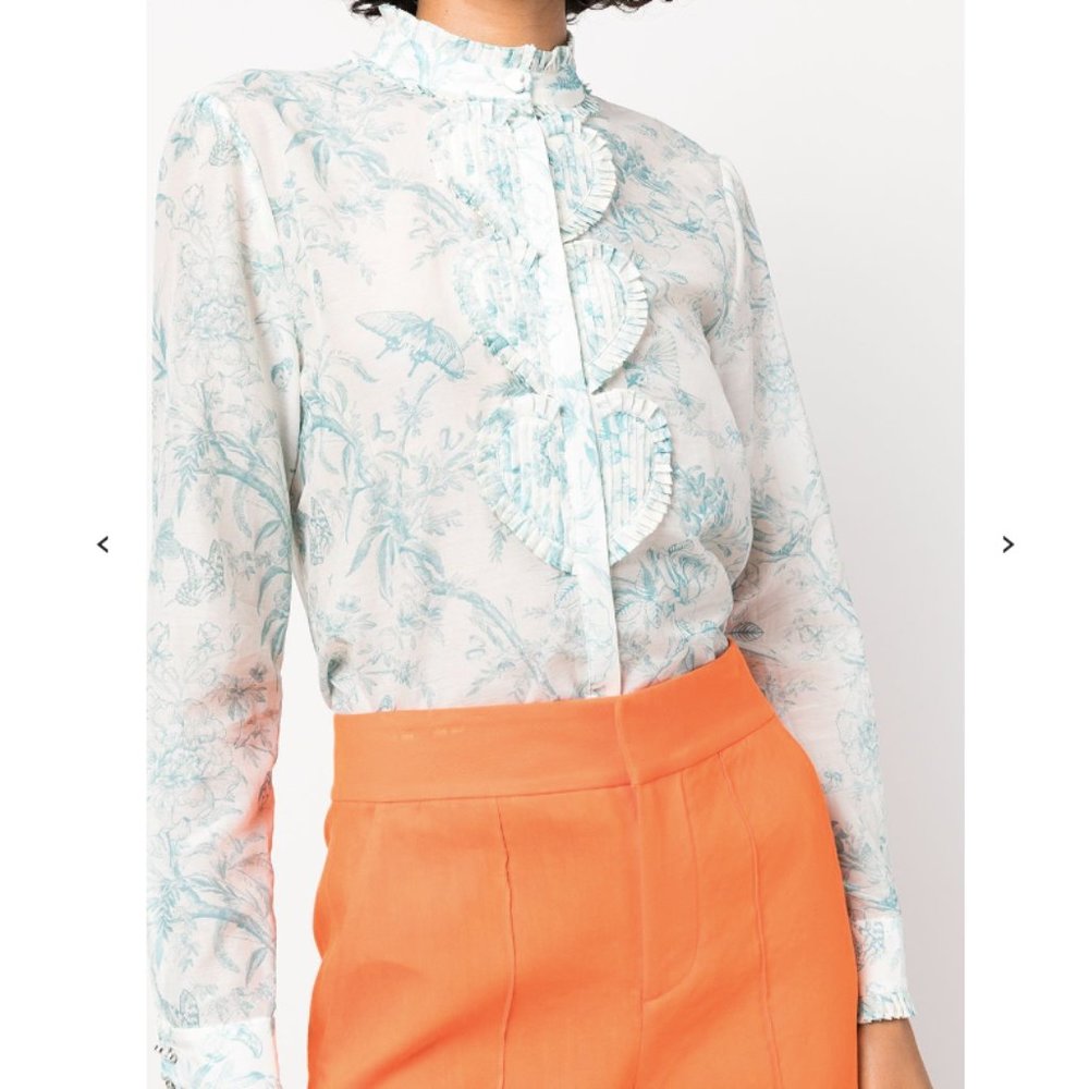 Alice + Olivia | Kurt ruffle pintuck blouse